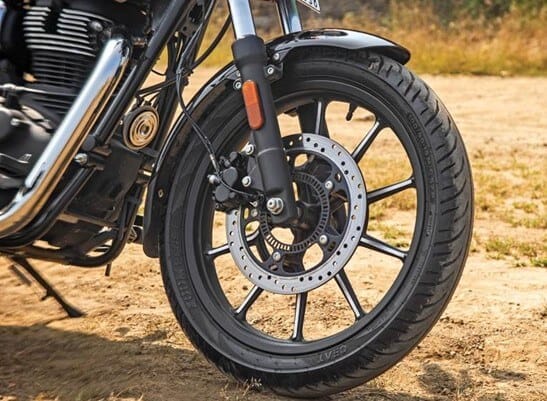 royal enfield meteor 350 tyre size